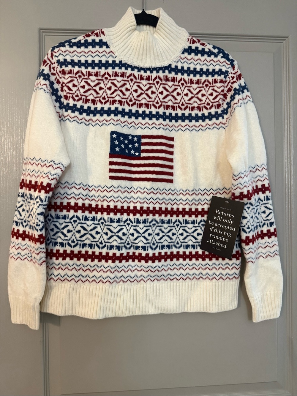 Tuckernuck Americana Flag Christie Turtleneck Sweater - Picture 8 of 10